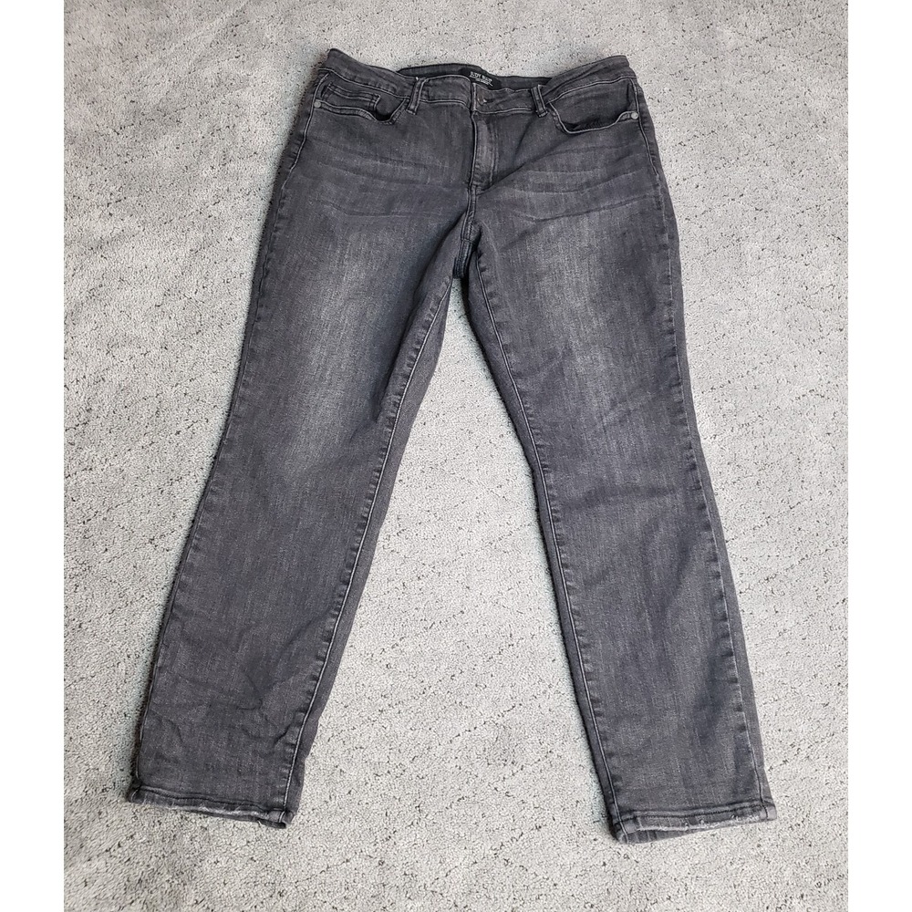 Judy Blue Jeans Womens 15/32 Black Boyfriend Straight Leg Faded Mid Rise Stretch